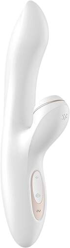 Satisfyer Pro + G-Spot - Vibrador con ondas de presión, flexible, blanco