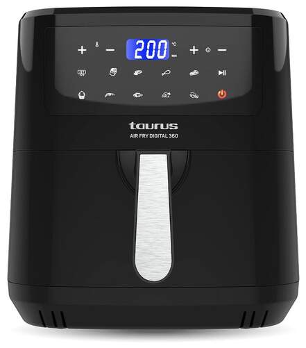 Freidora de aire Taurus Air Fry Digital 360 - 2150 W, 7,5 litros, 50-200 ºC, 10 programas