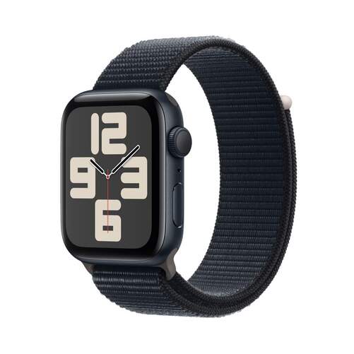 Smartwatch Apple SE MREA3QL/A - 44 mm, aluminio negro, correa deportiva negra, talla única