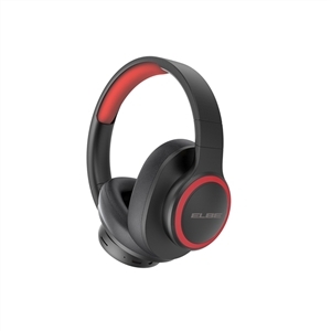 Auriculares Elbe ABTB26NB - Diadema, Radio FM, con Micrófono, Negro/Rojo