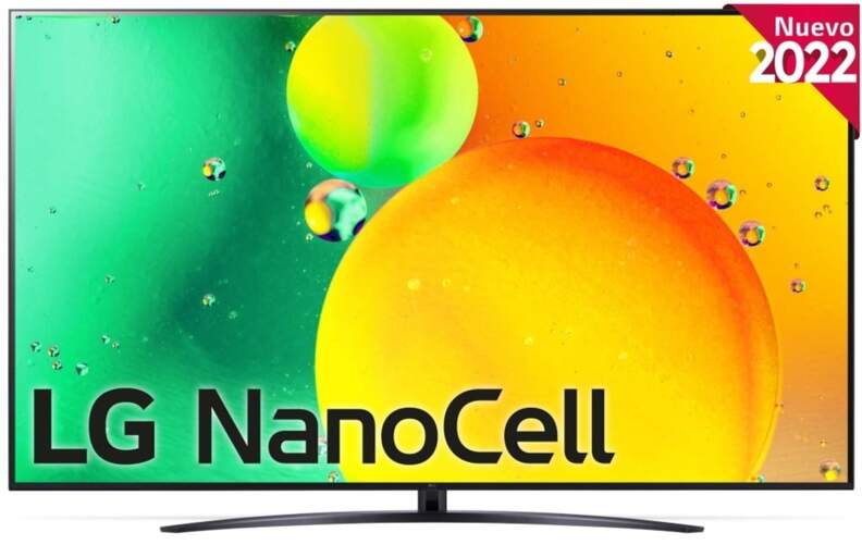 TV 86" Nanocell LG 86NANO766QA - 4K, Smart TV webOS22, ThinQ, A5 Gen 5, Dolby Digital 20W, Gaming