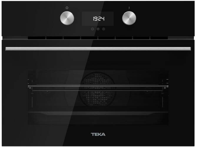 Horno Compacto Teka HLC8400BK - A+, 45cm, Limpieza Hydroclean PRO, 9 Funciones, Negro