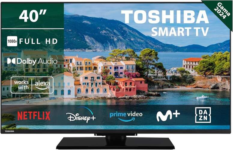 TV Toshiba 40" 40LV3463DG - Full HD, Smart TV, HDR 10, con peana, 16 W