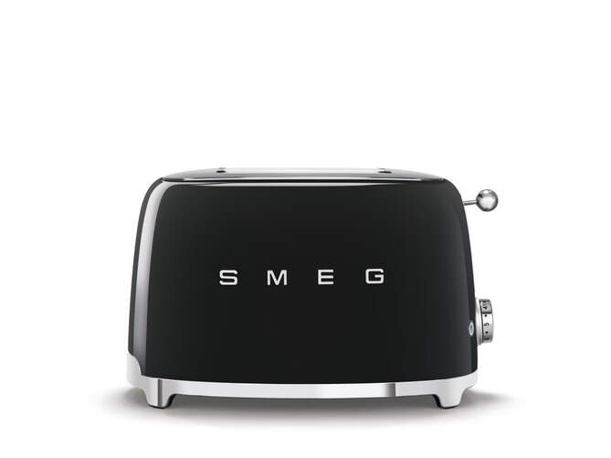 Tostador Smeg TSF01BLEU Negro - 950W, 2 Rebanadas, 6 Intensidades, Descongelar, Recalentar