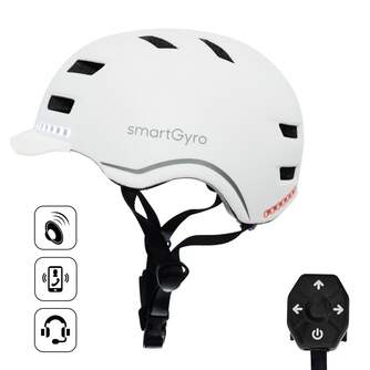 CASCO INTELIGENTE SMARTGYRO SMART PRO M BLANC BLUE