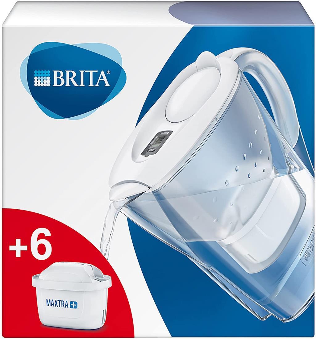 Jarra Marella Más 6 maxtra brita. purificadora blanca filtrante 2.4 w 2.4l 1024041 agua +6 s0761