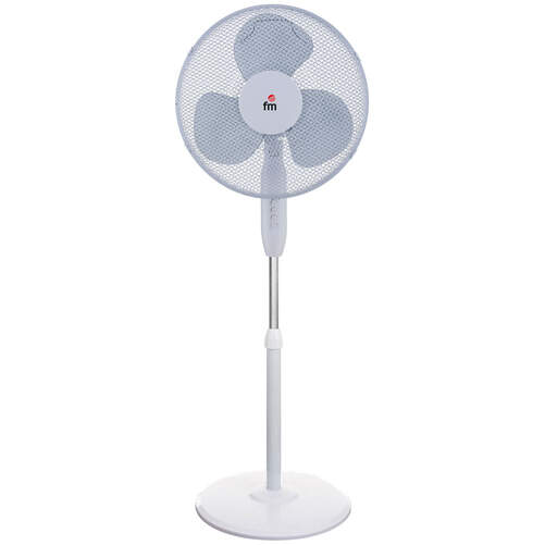 Ventilador de pie FM VP 40 - 45W, Diámetro 40cm, Oscilante, 3 Potencias, Blanco