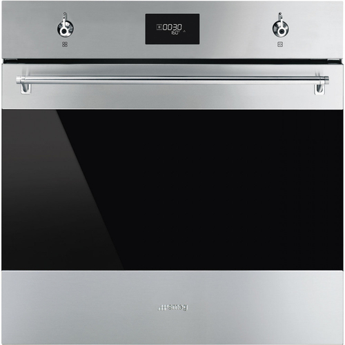 Horno Pirolítico Smeg SFP6301TVX - Clase A+, 10 Funciones, TermoVentilación, Inox y cristal negro