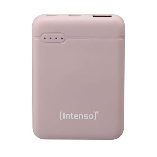 Powerbank Intenso XS - Rosa, 5000 mAh, 1 salida USB-C, 1 salida MicroUSB, 1 salida USB-A