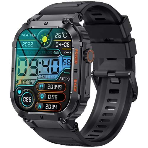 Smartwatch Denver SWC-191B - Negro, pantalla IPS 1,9", 360 mAh