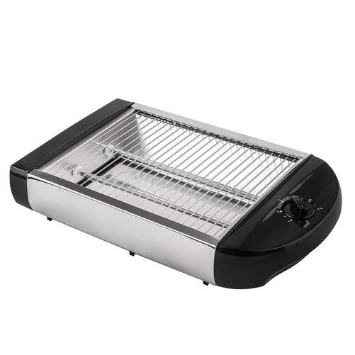 Tostadora Kuken 30742 - Plana, 600 W, Inox y Plástico, Negro