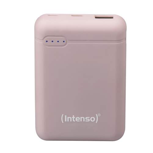 Powerbank Intenso XS - Rosa, 10000 mAh, 1 salida USB-C, 1 salida MicroUSB, 1 salida USB-A