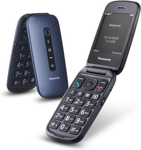 Teléfono Móvil Panasonic KXTU550EXC para personas mayores - Azul, Red 4G, pantalla 2&#39;8"