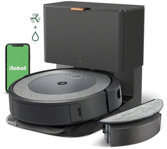 Aspirador Robot Roomba iRobot i5572 - Aspira, Friega, Wifi, Gris Azulado