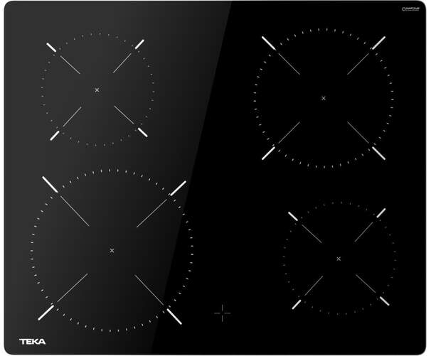 Placa Vitrocerámica Teka TTC64010CRD - 4 zonas, 6300 W, 9 niveles