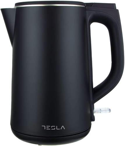 Hervidor Tesla KT301BX - 2200 W, Capacidad de 1&#39;5 L, acero inoxidable, negro