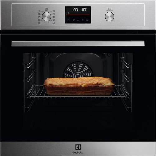 Horno Pirolítico Electrolux EOH4P46BX - Clase A+, 65 L, 25 Programas, 4 Estantes, Inox, Negro