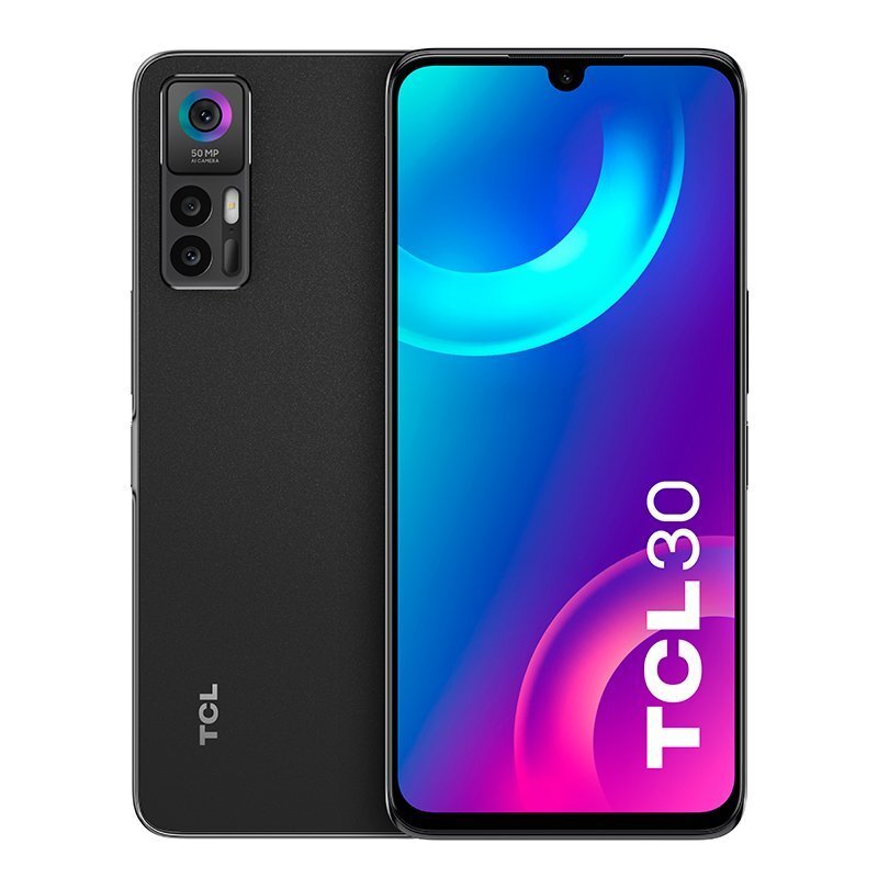 TCL 30 4/64 GB Negro - 6.7", MediaTek G37 Octa-core