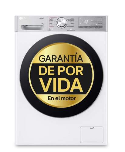 Lavadora LG F4WR9009A2W - 9 kg, 1400 rpm, Steam+, Wi-Fi, 71 dB, Blanco