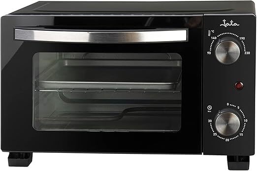 Horno de sobremesa Jata JEHN0910 - 10 L, 800 W, 37x27x23 cm, Grill, Temporizador, Negro