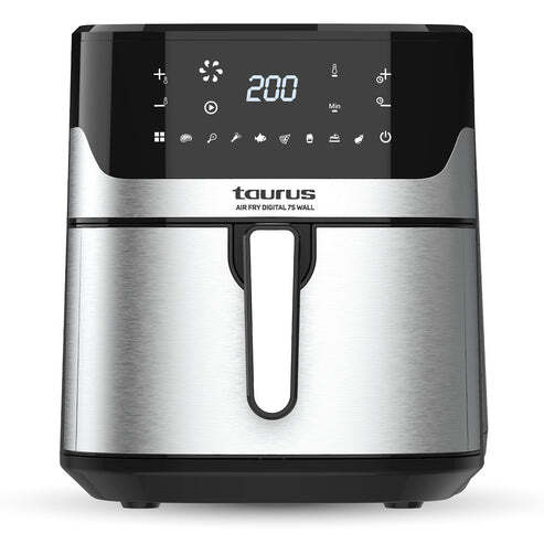 Freidora de Aire Taurus Digital 7S Wall- 1600 W, 6&#39;5 L, Temperatura Ajustable, Negro