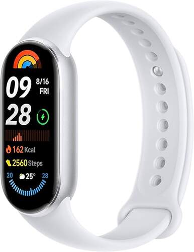 Pulsera Xiaomi Mi Smart Band 9 - Pulsera de actividad, AMOLED, App Mi Fitness, Glacier Silver