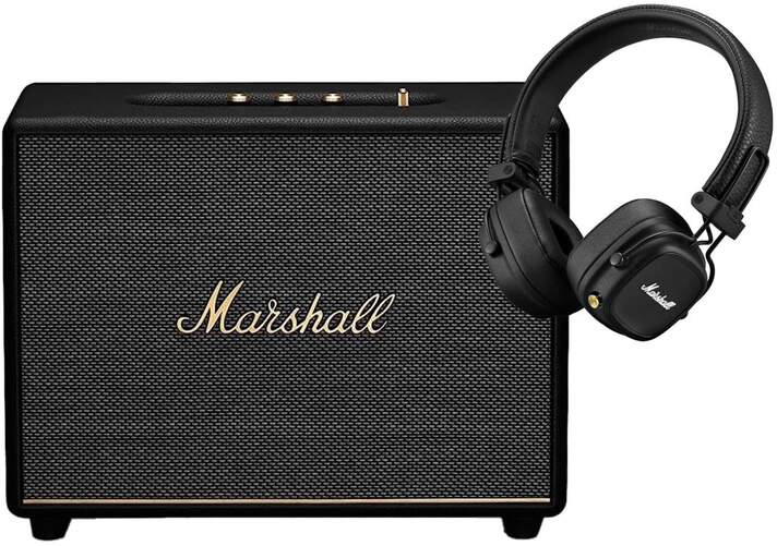 Altavoz Marshall Woburn III - Incluye Auriculares Marshall Major IV, Bluetooth, Negro