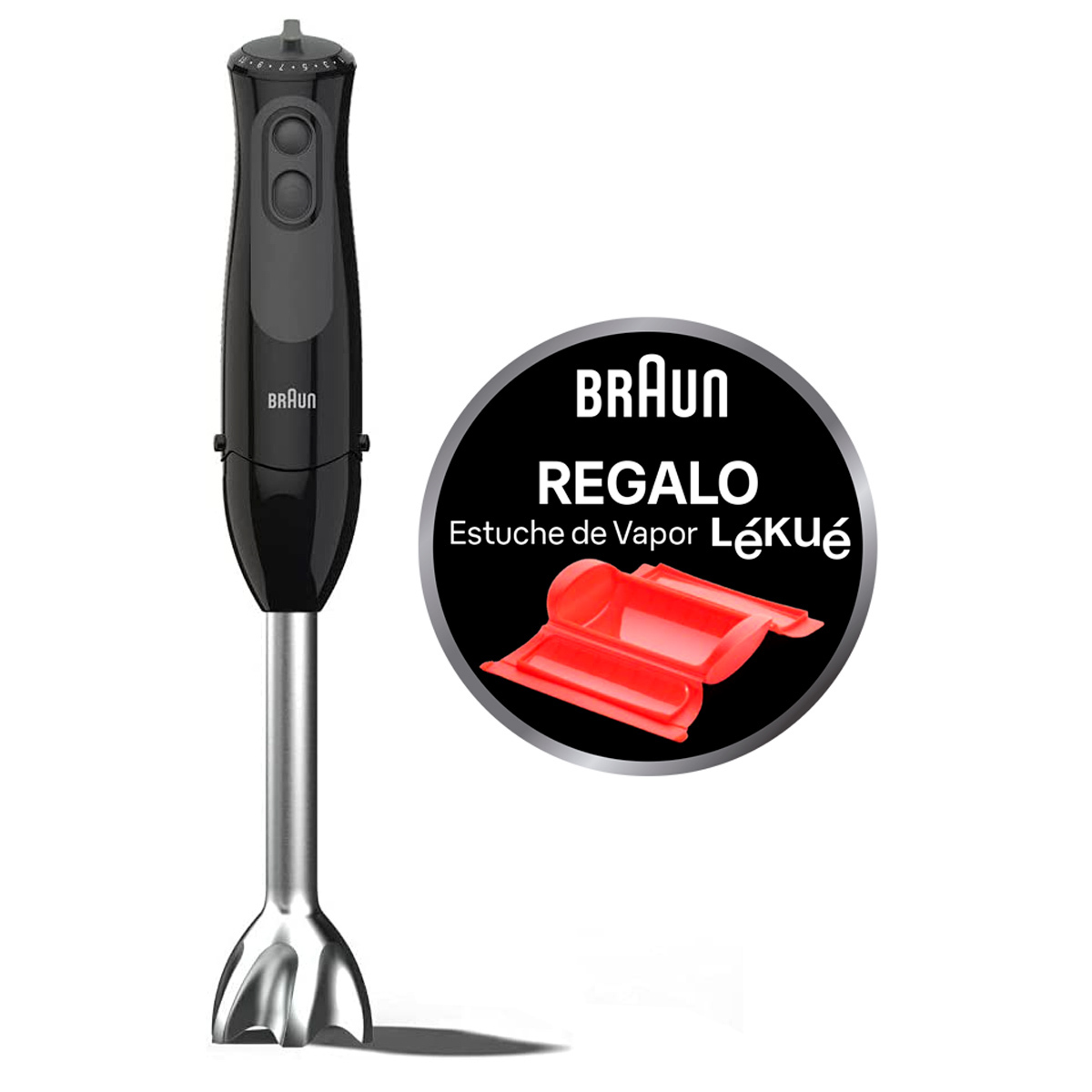 Braun 3135bk Batidora de mano minipimer 3 vario con accesorios negro 3135 sauce mq3135bk regalo lekue lbatidora mq3135 900w hogar 750w 11 mq3135bklek mq3135bk+lekue