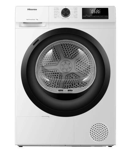 Secadora Hisense DHQE800BW2 - Clase A++, 8 kg, 16 programas, Blanca