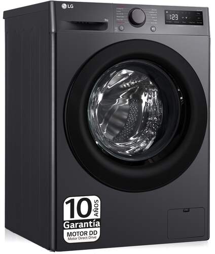 Lavadora LG F4WR5009A6M - 9 kg, 1400 rpm, Inox Grafito, Steam