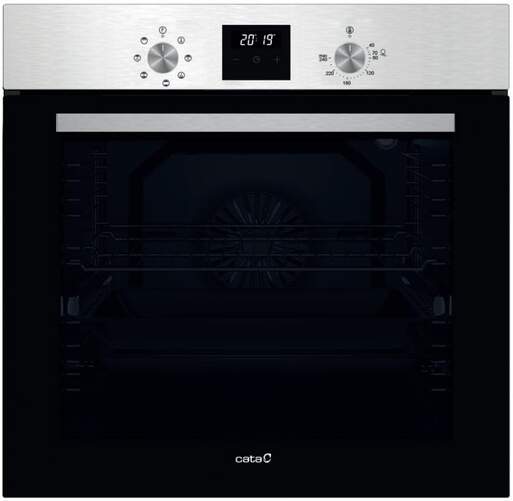 Horno Multifunción Cata MDS 8007 X - Guía telescópica, 80 litros, Clase A, Inox & Cristal negro