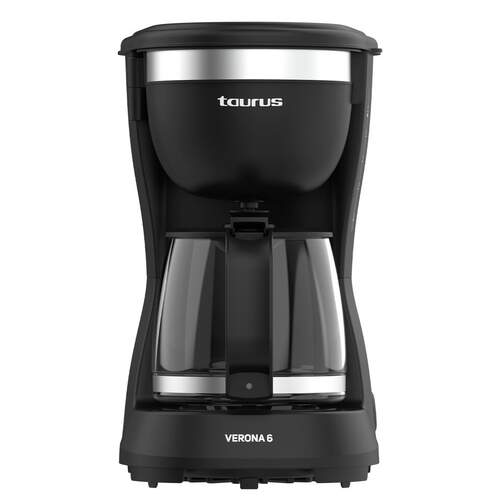 Cafetera Goteo Taurus Verona - 6 Tazas, 600 ml, Flavour Tech, Negro, Inox