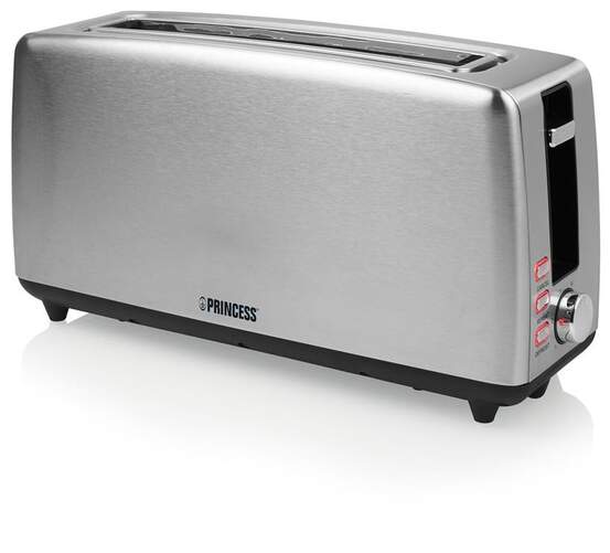 Tostadora Princess 142405 - 1 Ranura Larga, 925 W, 6 Potencias, Inox