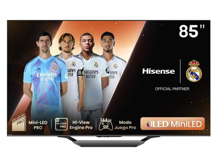 TV 85" QLED Hisense 85U7NQ - 4K Ultra HD, Smart TV, Mini-LED ULED, HDR10+, 144 Hz