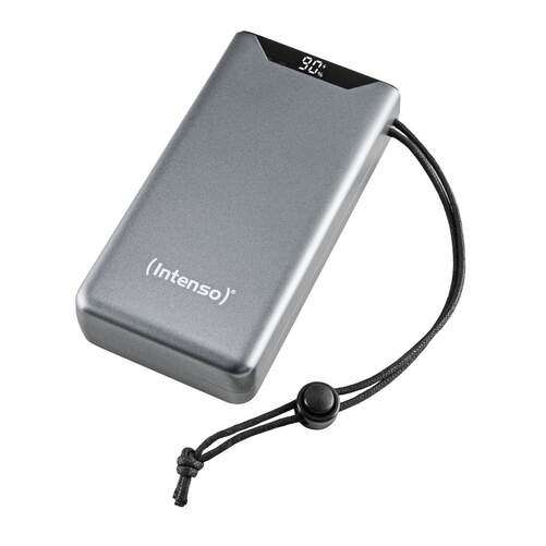 Powerbank Intenso F - Gris, 20000 mAh, 1 salida USB-C, Quick Charge 3.0