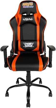 Silla Gaming KX Naruto Premium - Acolchado, Acero, Hasta 150 kg, Negro