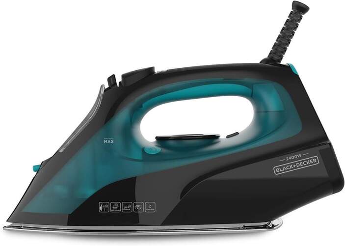 Plancha Black&Decker BXIR2403E - 2400 W, GV150, Cerámico, Negro, Verde