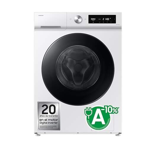 Lavasecadora Samsung WD11DB7B85GWU3 - 11/6 kg, Clase D, 1400 rpm, Wash&Dry, Inox, Blanco