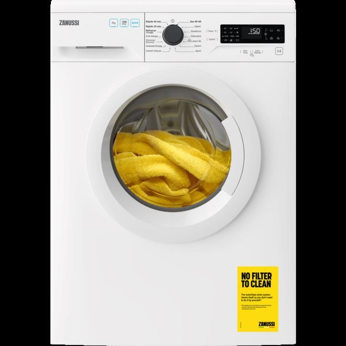 Lavadora Zanussi ZWF724A5W2 - Clase E, 7kg