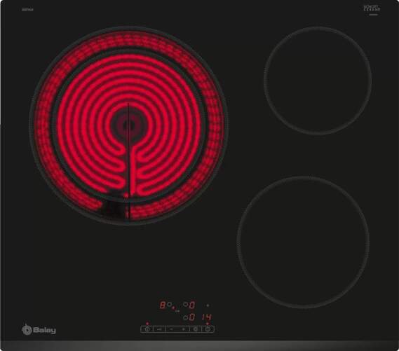 Placa Vitrocerámica Balay 3EB715LR - 3 Zonas (1 Gigante 28cm), 17 Potencias, Táctil