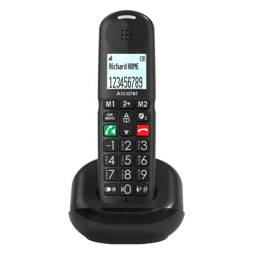 Teléfono Dect Alcatel Versatis XL 685 - Teclas Grandes, Inalámbrico, Audio-Boost, Manos Libres,Negro