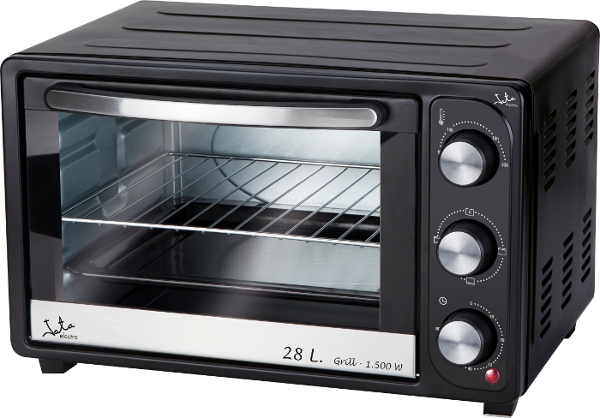 Horno de sobremesa Jata HN928 - 1500 W, 28 L, 48x39x31 cm, Temporizador, Negro, Inox