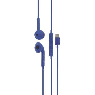 AURICULARES DCU USB TIPO C STEREO AZUL