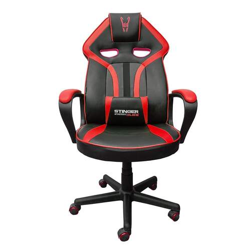 Silla Gaming Woxter Stinger Station Alien - Piel Sintética, Pistón Clase 4, Roja