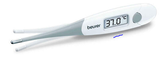 Termómetro Beurer FT15/1 - Sensor Flexible, medición en 10 seg, señal acústica, con funda protectora