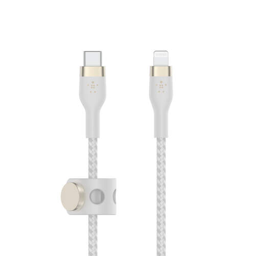 Cablle Belkin Lightning a USB-C - 1 metro, carga rápida, Blanco