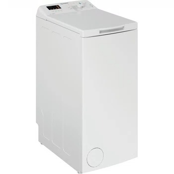 Lavadora Carga Superior Indesit BTW S60400 SP/N - 6kg, Clase C, 1000rpm, 7 Programas, blanca