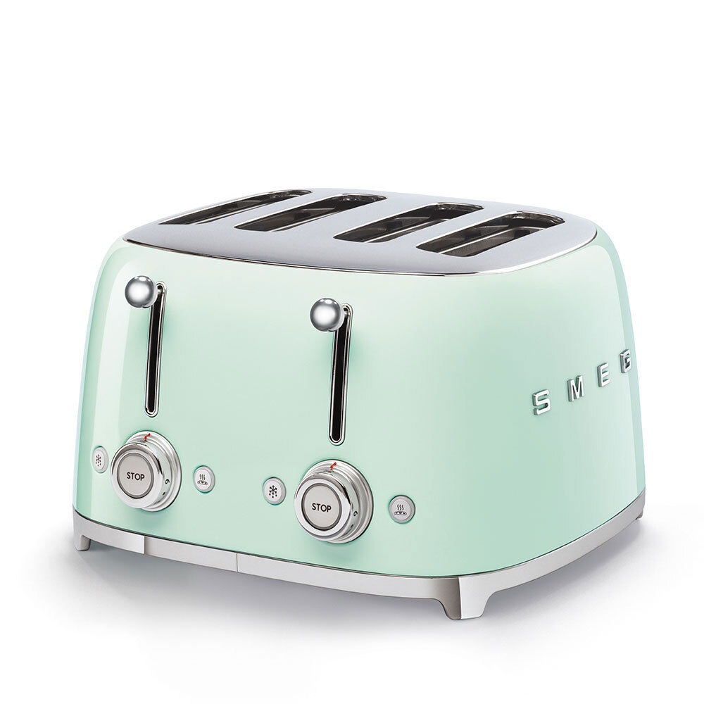 Tostador Smeg TSF03PGEU Verde - 1500W, 4 Ranuras