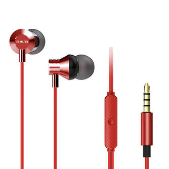 AURICULARES AIWA ESTM50RD CONEX 3,5 MICRO RED