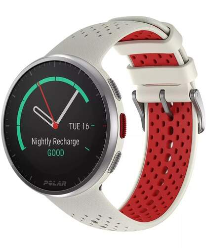 Smartwatch Polar Pacer Pro - Blanco/Rojo, Tallas S-L